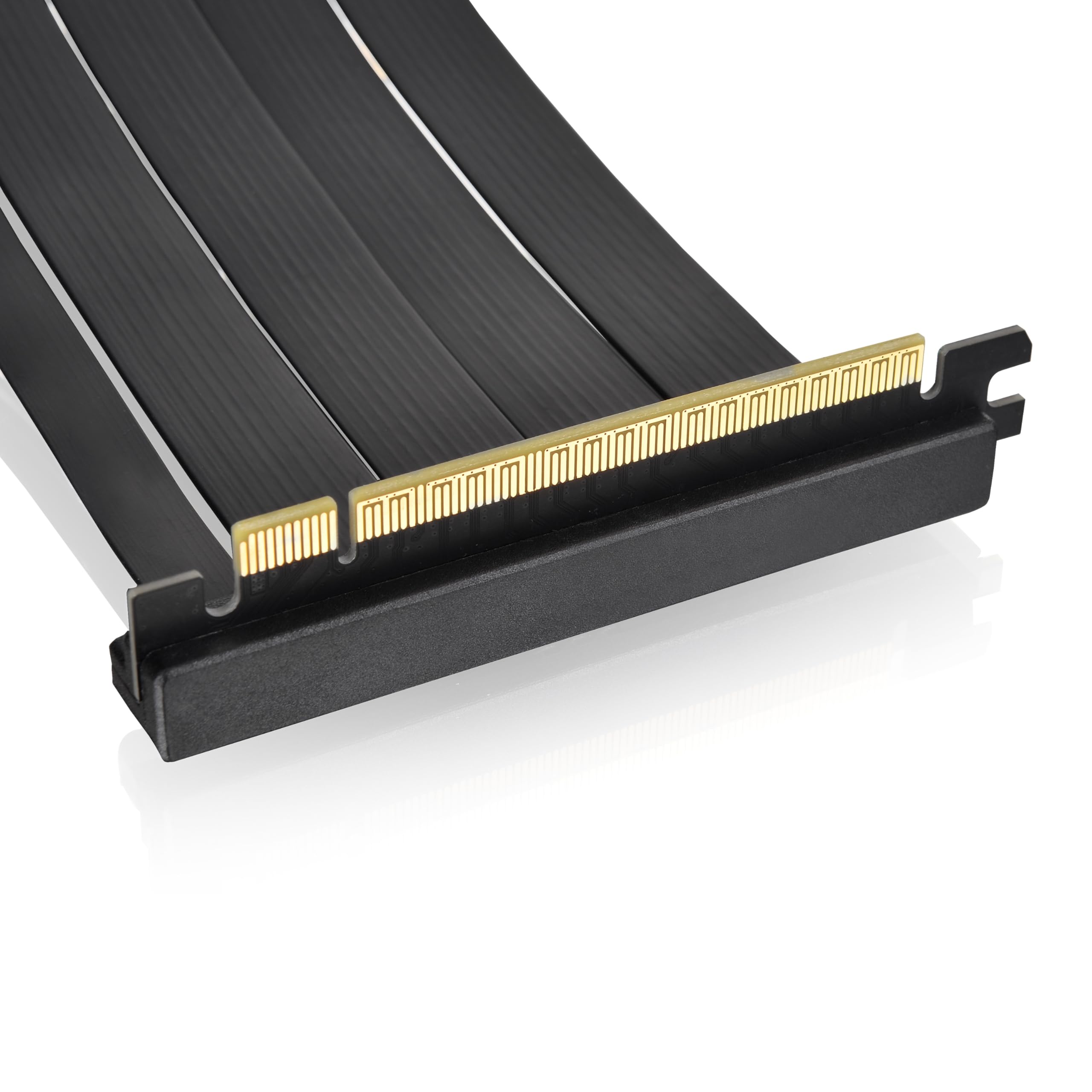 PCIe 4.0 Dual 90°Degree Connectors Riser Cable; 16Gbps High-Speed Transmission; 130mm; EMI Shielding; AC-071-CO1OTN-C1; 3 Year Warranty - Image 4