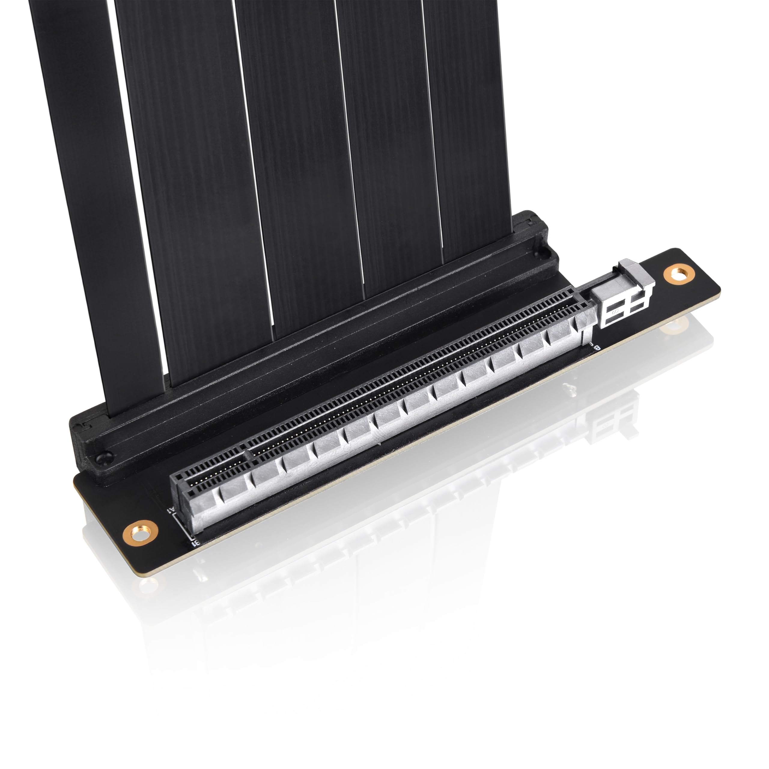 PCIe 4.0 Dual 90°Degree Connectors Riser Cable; 16Gbps High-Speed Transmission; 130mm; EMI Shielding; AC-071-CO1OTN-C1; 3 Year Warranty - Image 5