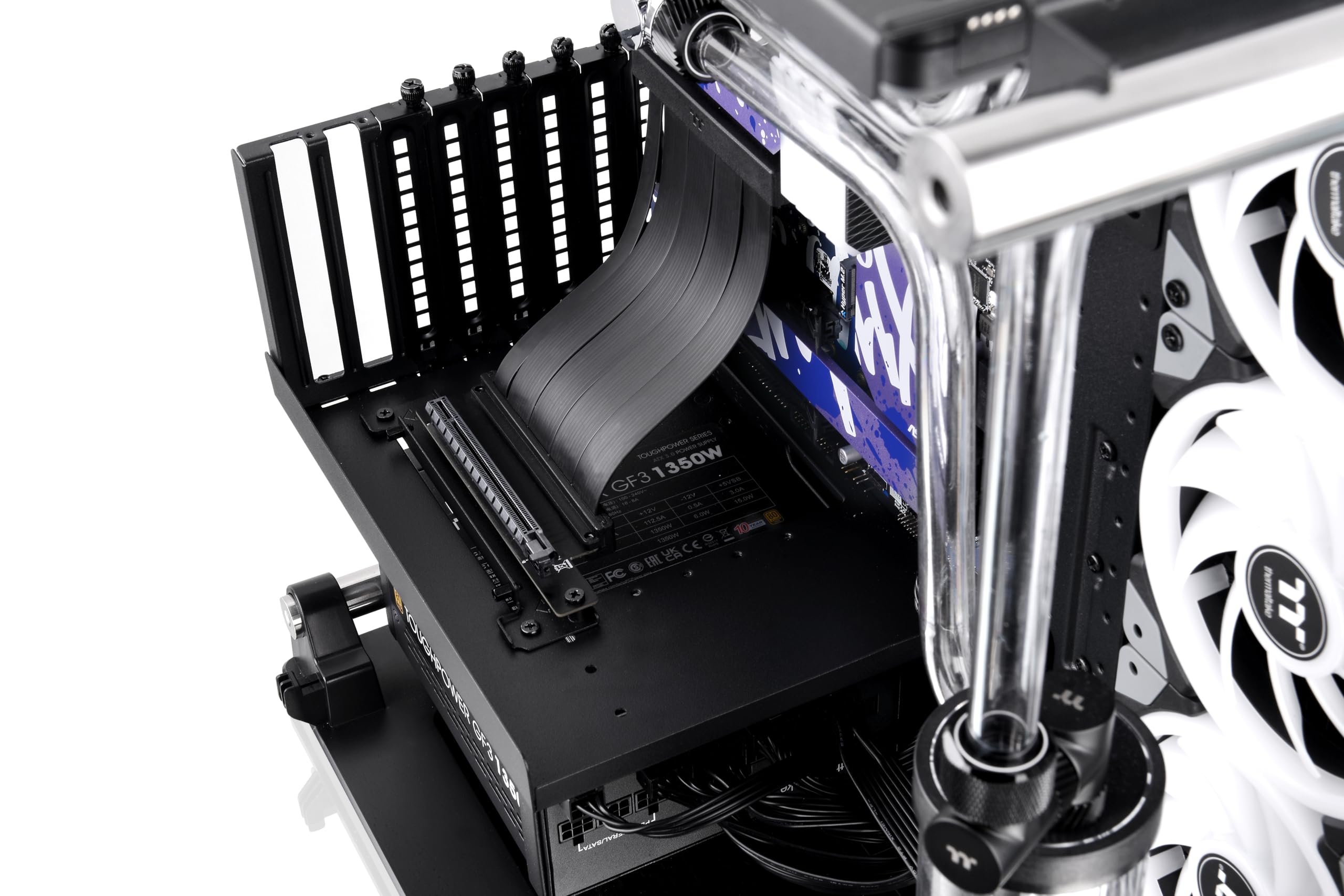 PCIe 4.0 Dual 90°Degree Connectors Riser Cable; 16Gbps High-Speed Transmission; 130mm; EMI Shielding; AC-071-CO1OTN-C1; 3 Year Warranty - Image 6