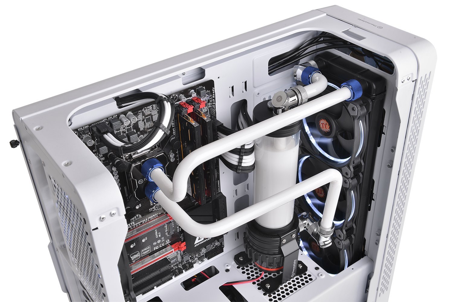 Thermaltake 16 mm Pacific C-PRO G1/4 PETG Tube OD Compression Fitting - Blue - Image 4