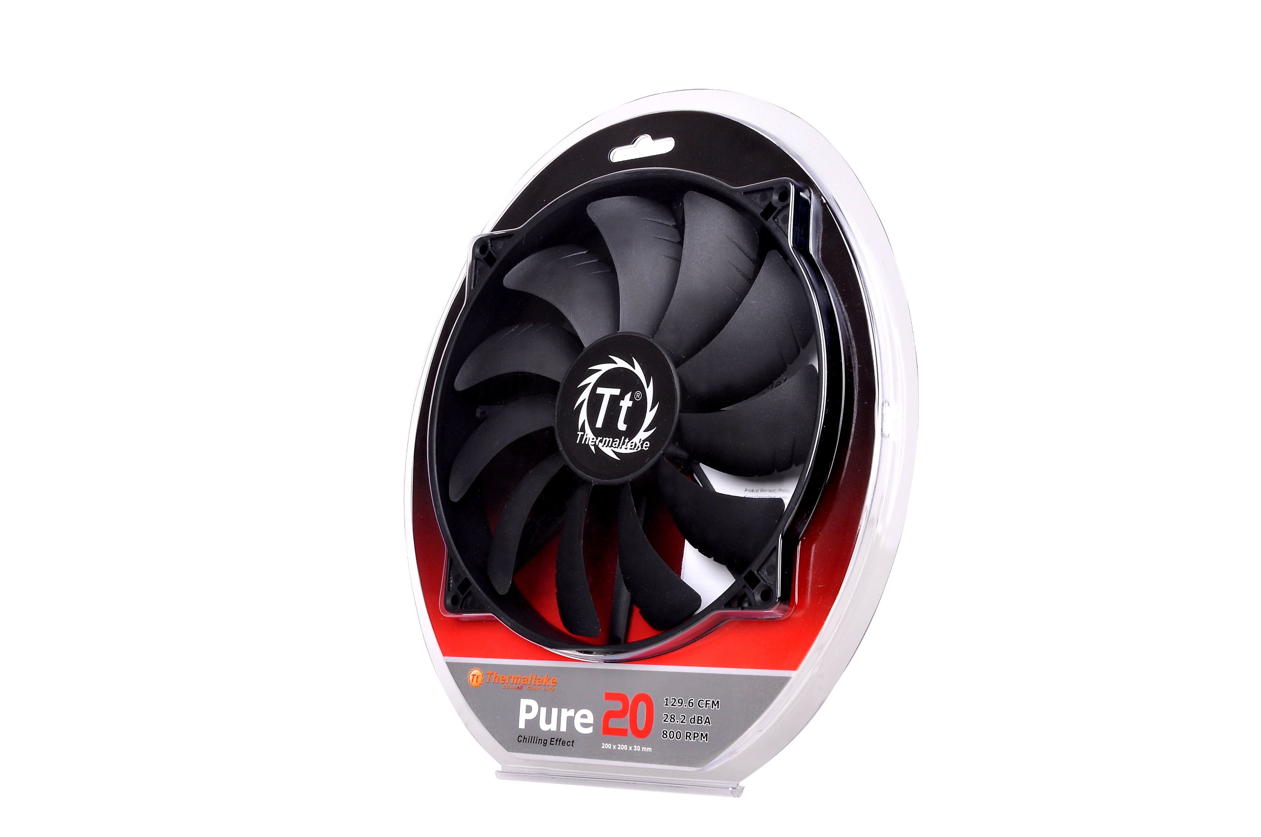 Thermaltake 200mm Pure 20 Series Black 200x30mm Thick Quiet High Airflow Case Fan with Anti-Vibration Mounting System Cooling CL-F015-PL20BL-A - Image 5