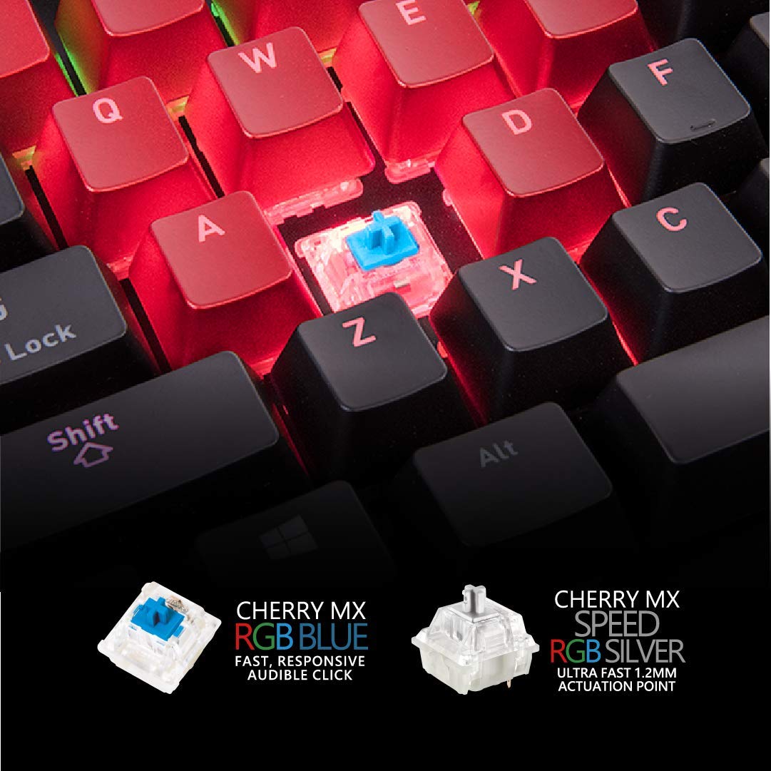 Thermaltake Level 20 RGB Titanium Aluminum Gaming Keyboard Cherry MX Silver Switches, 16.8M Color RGB, 32 color zone options, support Alexa Voice Control, Razer Chroma Sync compatible KB-LVT-SSSRUS-01 - Image 3