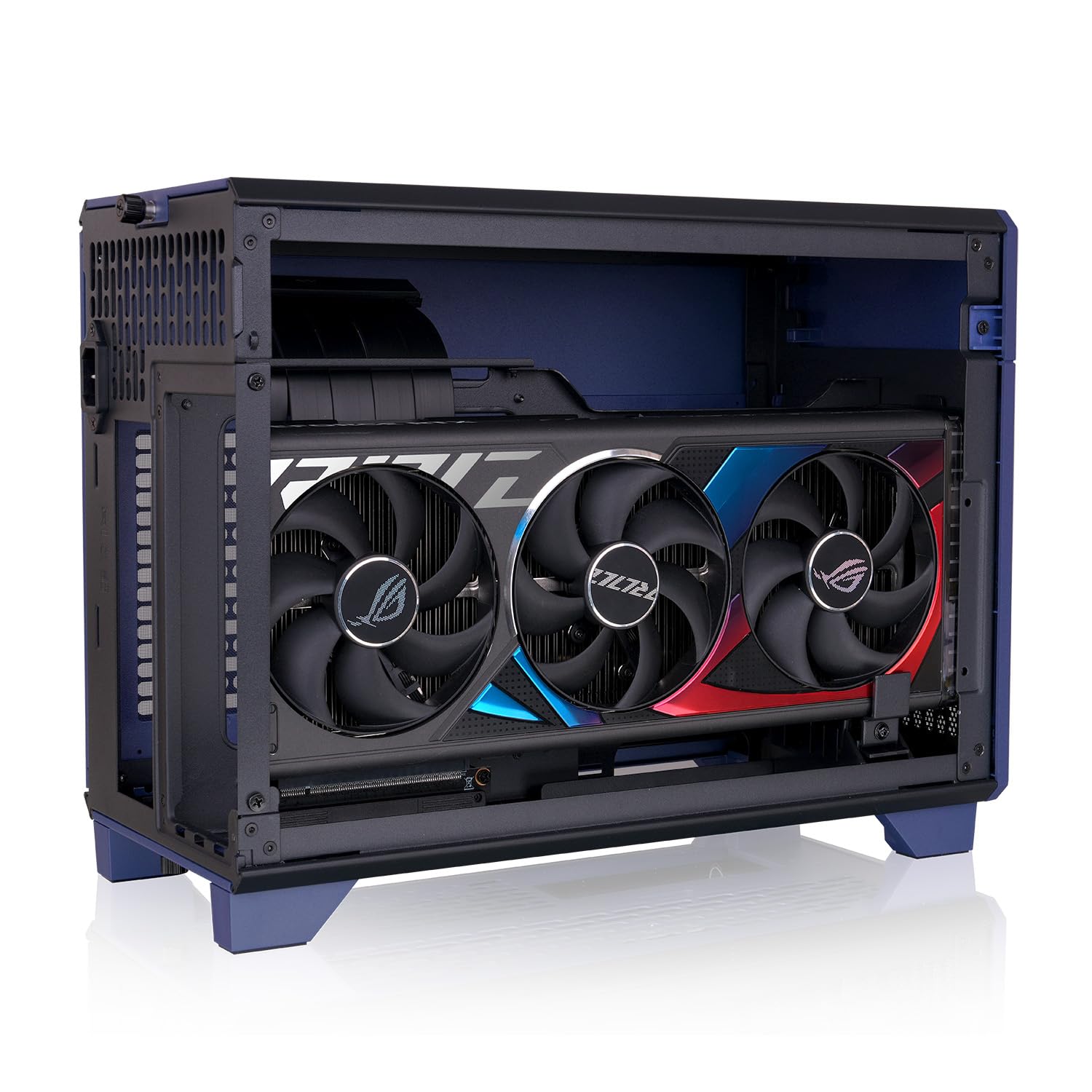 Thermaltake TR100 Koralie Edition; mITX Support; 18.9 Liters; PCIe 4.0 Riser Cable Included; 360mm GPU Clearance; 280mm Radiator Support; Removable PCIe Bracket; Cobalt Blue; CA-11A-00SPNN-AR - Image 5
