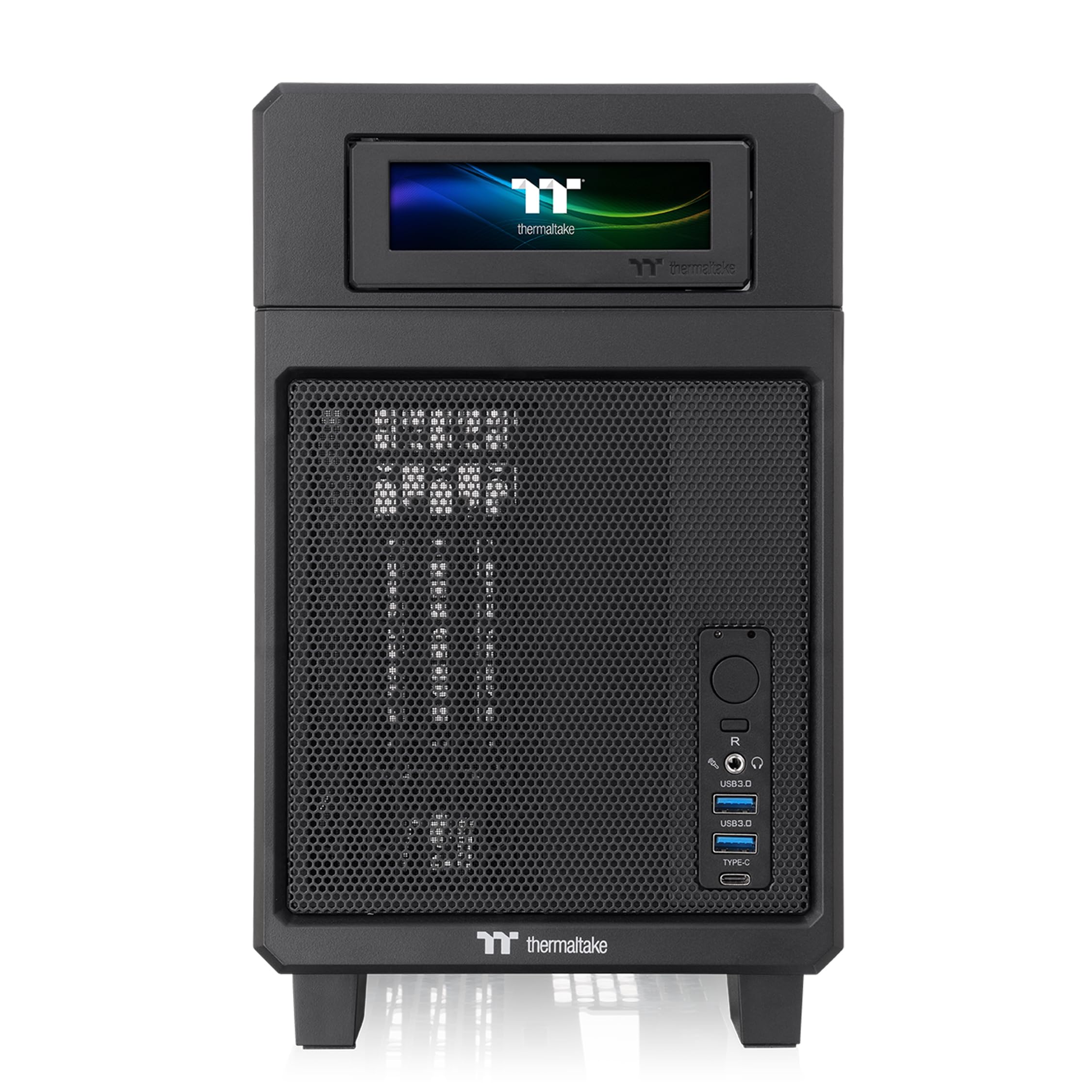 Thermaltake TR100 SFF Chassis; mITX Support; 18.9 Liters; PCIe 4.0 Riser Cable Included; 360mm GPU Clearance; 280mm Radiator Support; Removable PCIe Bracket; Black; CA-11A-00S1NN-00 - Image 5