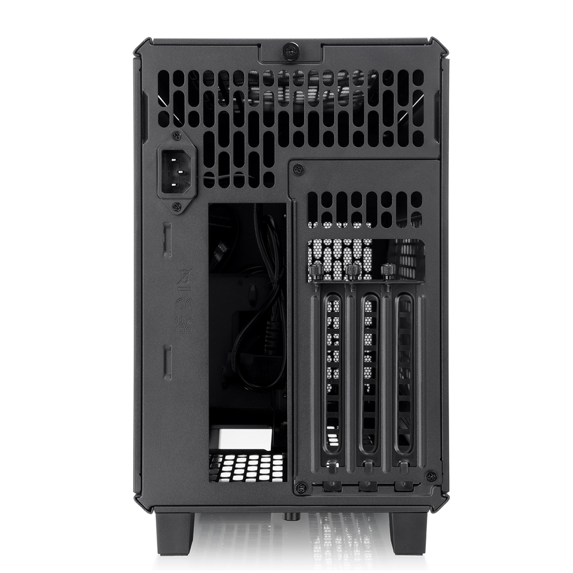 Thermaltake TR100 SFF Chassis; mITX Support; 18.9 Liters; PCIe 4.0 Riser Cable Included; 360mm GPU Clearance; 280mm Radiator Support; Removable PCIe Bracket; Black; CA-11A-00S1NN-00 - Image 6