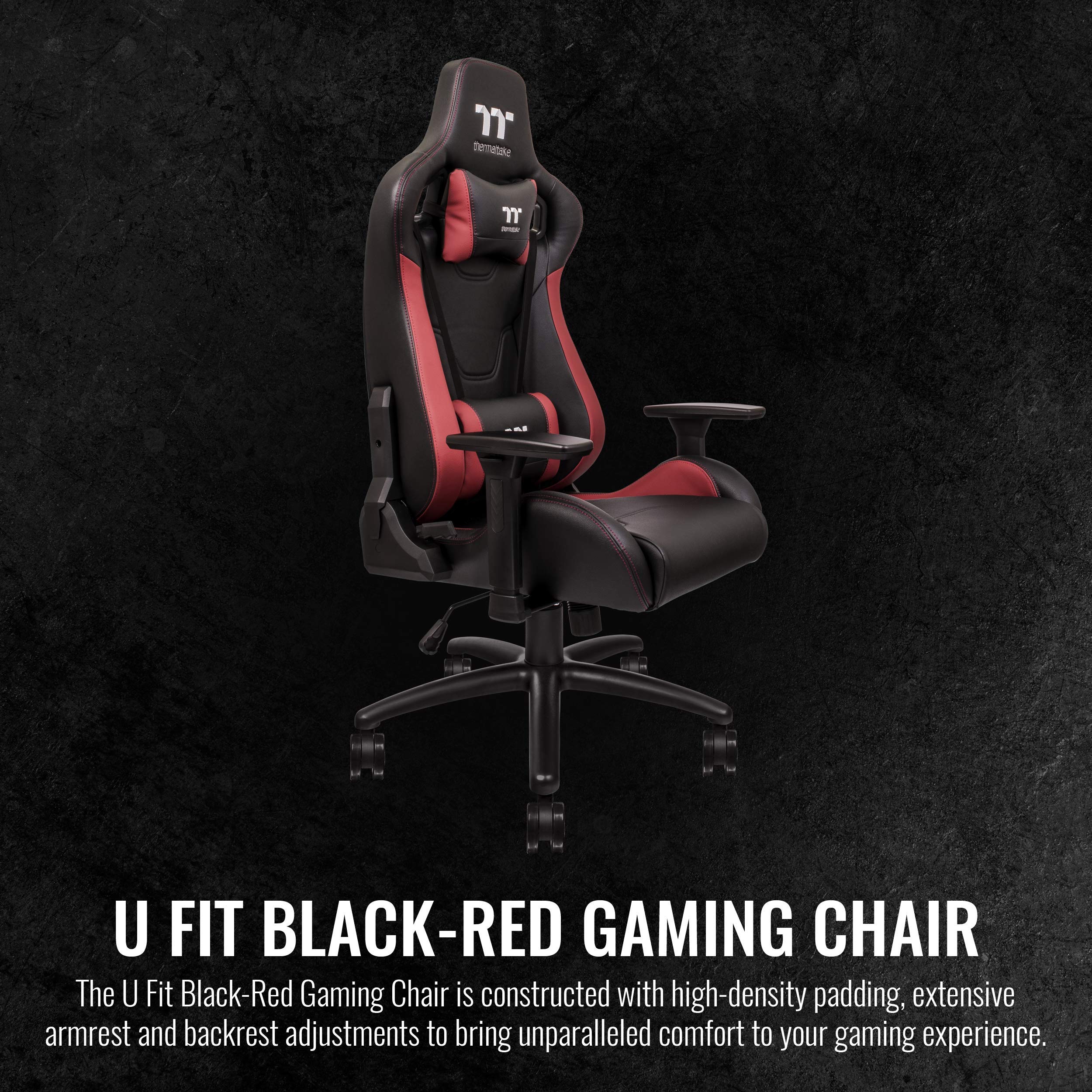 Thermaltake U-Fit Black-Red Gaming Chair GGC-UFT-BRMWDS-01 - Image 3