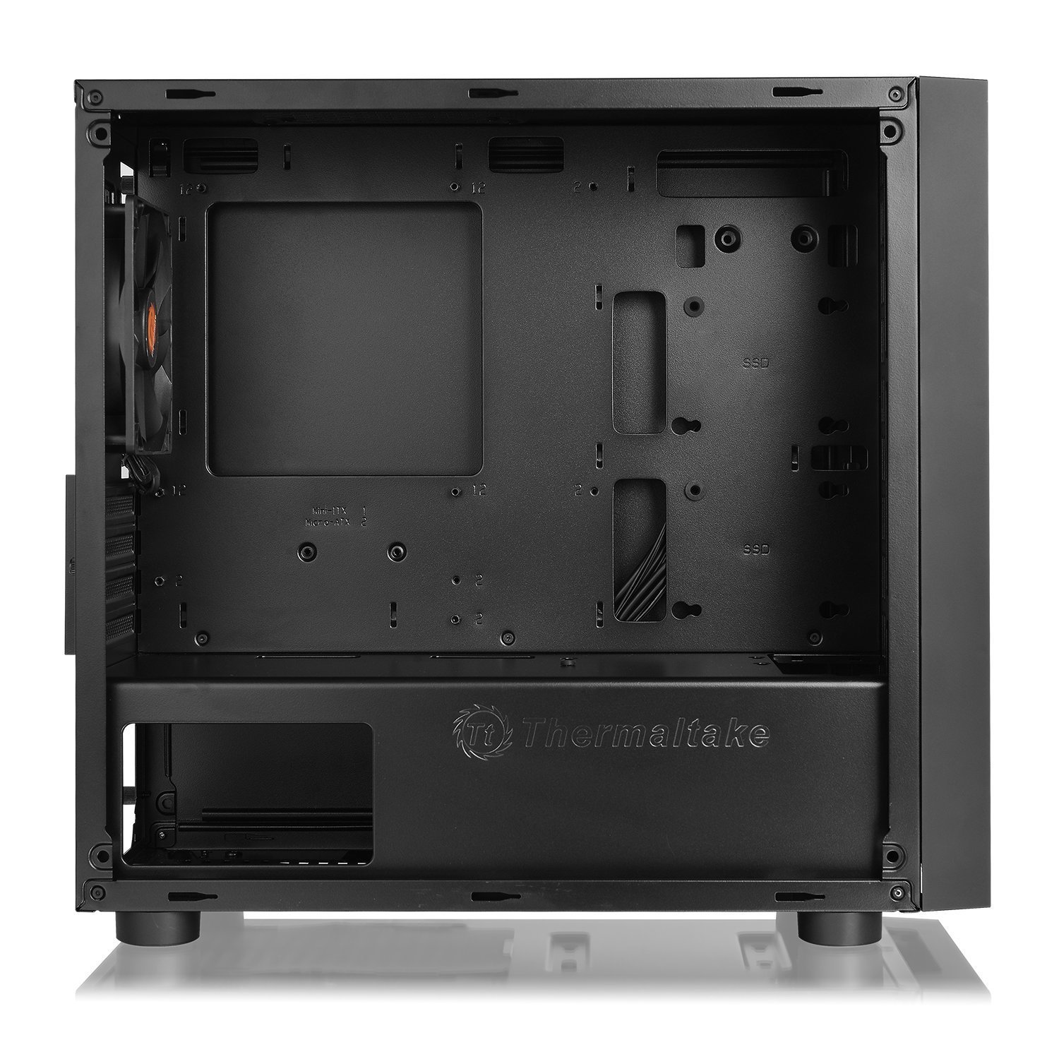 Thermaltake Versa H18 Tempered Glass Black Spcc Micro ATX Mini Tower Gaming Computer Case CA-1J4-00S1WN-01 - Image 4